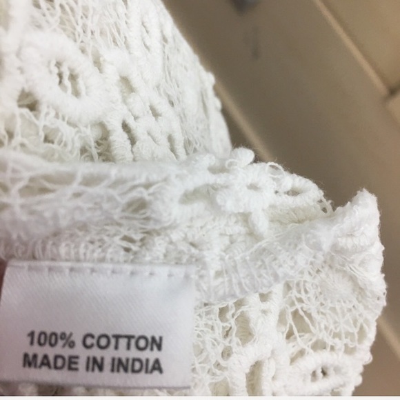 Coven & Co. White Cotton Lace Kimono/Robe - Picture 12 of 16